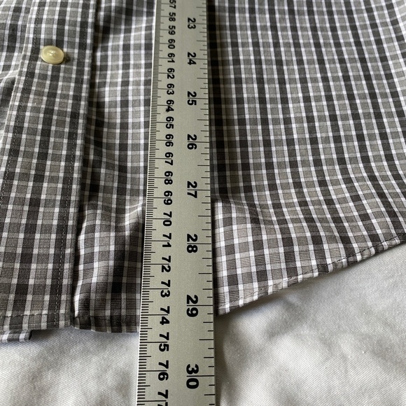 Dockers Men's Classic Fit Gray Checker Long Sleeve Button Up Shirt Size Medium - Picture 11 of 12